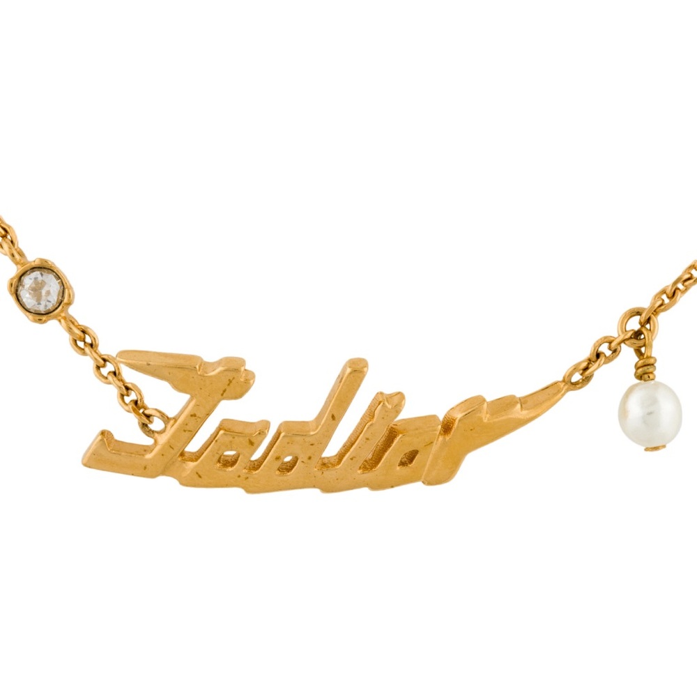 Christian Dior Jadior pear and stone necklace